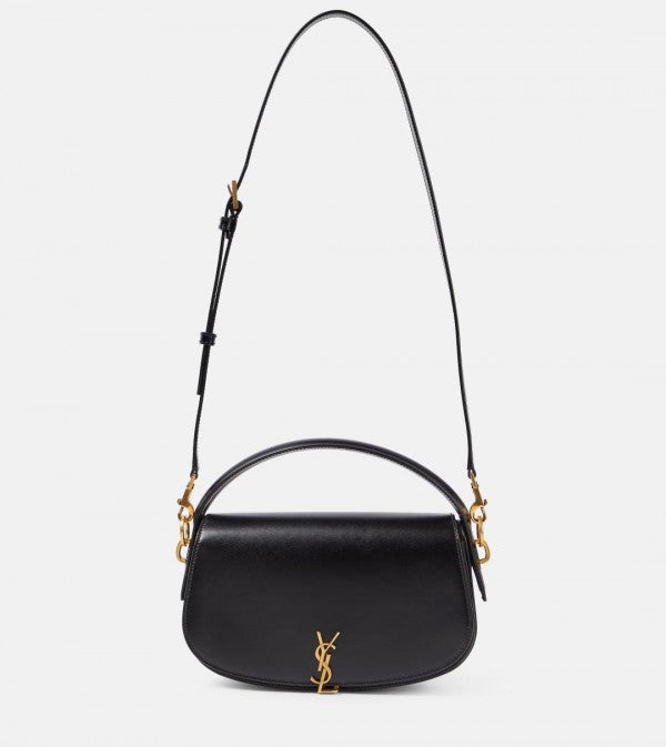 YSL Saint Laurent Voltaire Leather Shoulder Bag With OG Box & Dust Bag (Y168 Black)