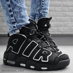 NIKE AIR  UPTEMPO BLACK WHITE