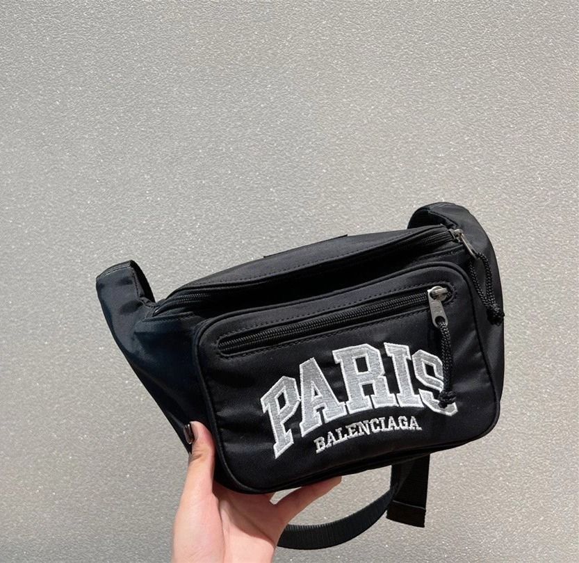 Balenciaga Paris BPS28 Logo All Over Unisex Shoulder-Waist Bag With DustCover