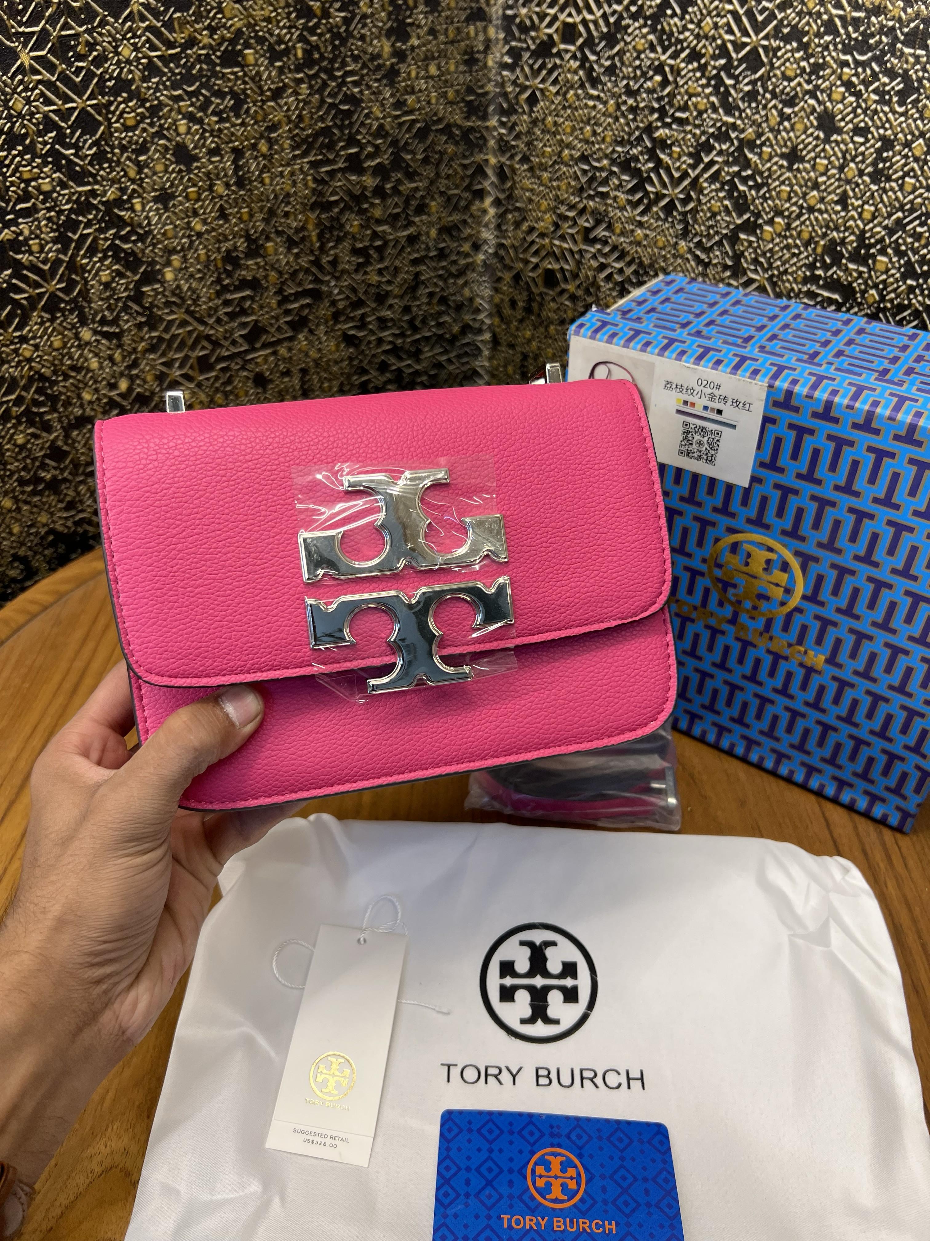 Tory Burch Elenor pink  sling bag premium quality with box