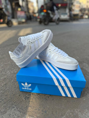 Adidas samba Triple White Satin Stripe