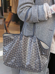 Goyard Grey Tote Bag With Wallet & Dust Cover Packing