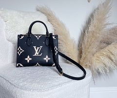 LOUIS VUITTON ON THE GO SMALL WITH OG BOX AND CARRY BAG