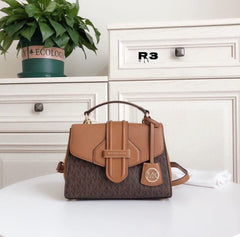 MICHAEL KORS CARMEN BROWN PREMIUM BAG WITH OG BOX
