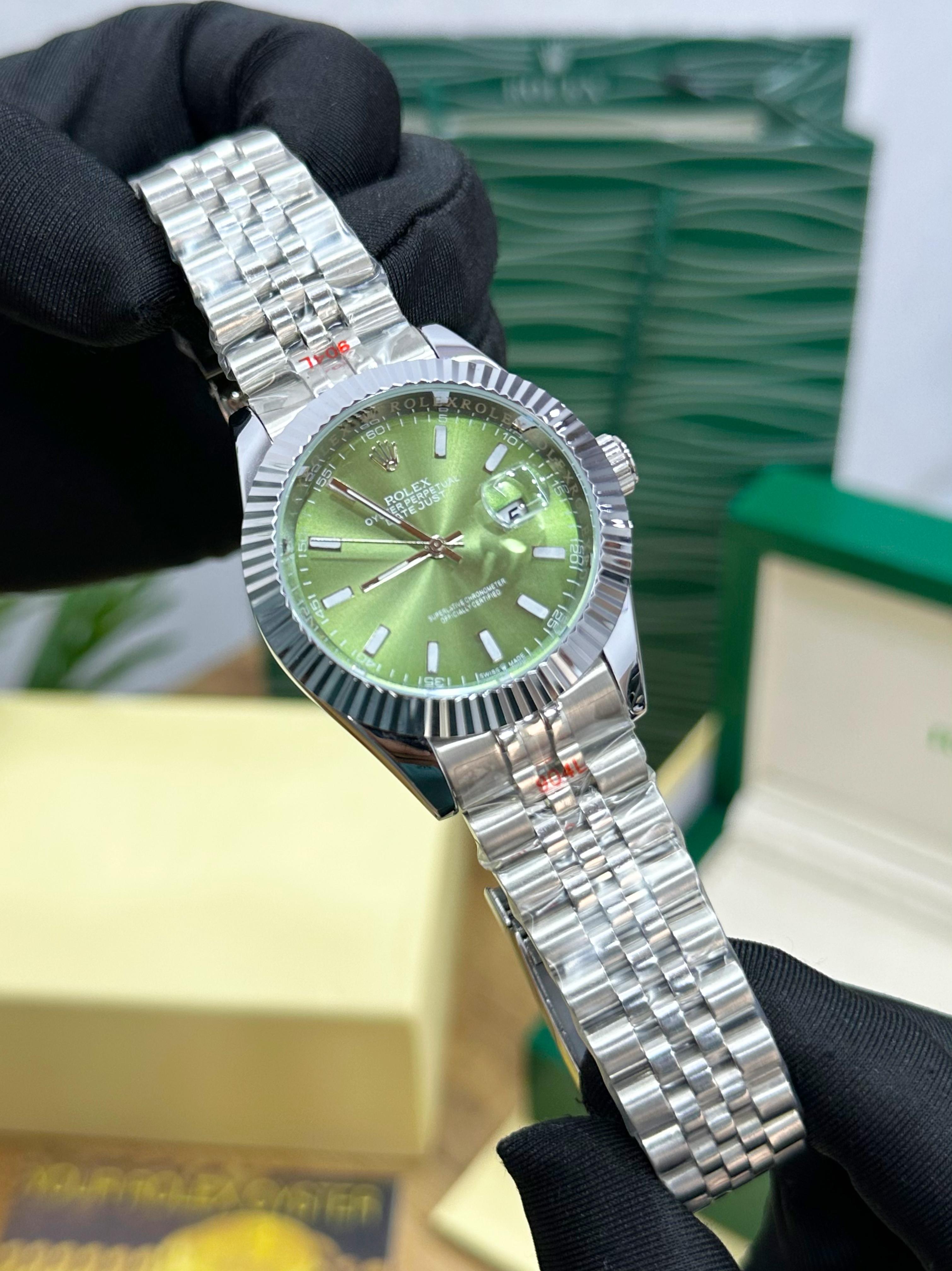 ROLEX DATE-JUST MINT GREEN ZR LOCK