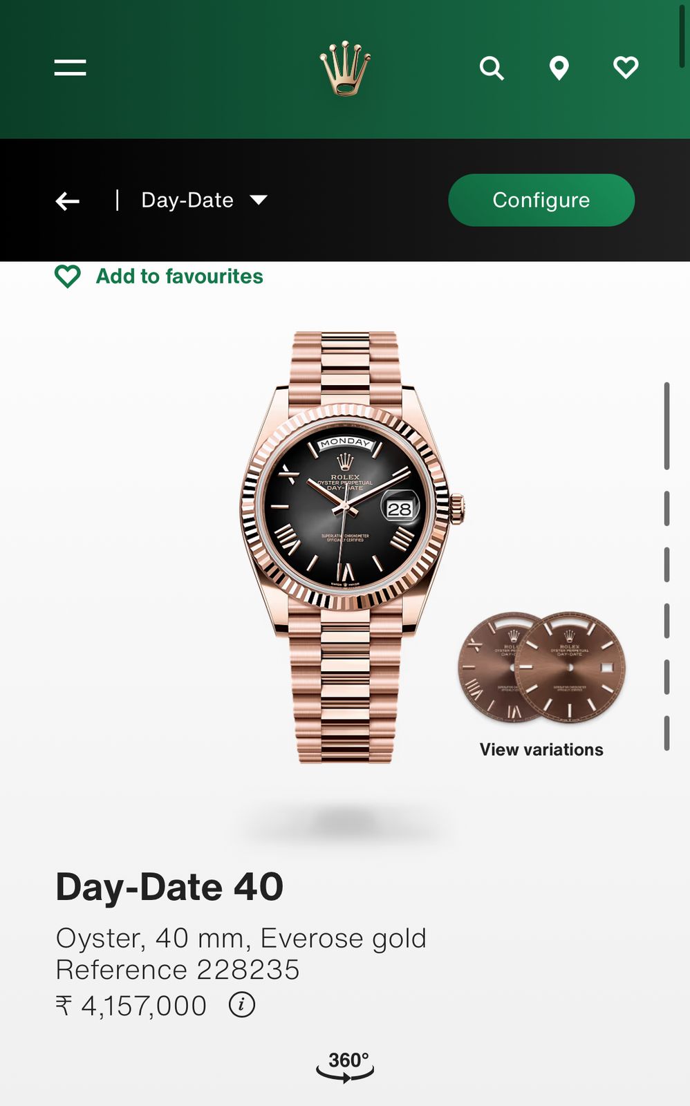 ROLEX ROMAN ROSE GOLD Black dial 003