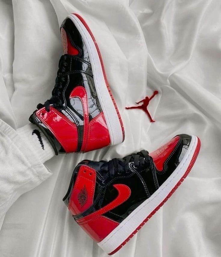 NIKE RETRO 1 BRED PATENT PREMIUM QUALITY