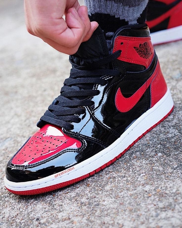 NIKE RETRO 1 BRED PATENT PREMIUM QUALITY