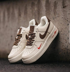 Nike Airforce 1 Mini Red Swoosh Coffee