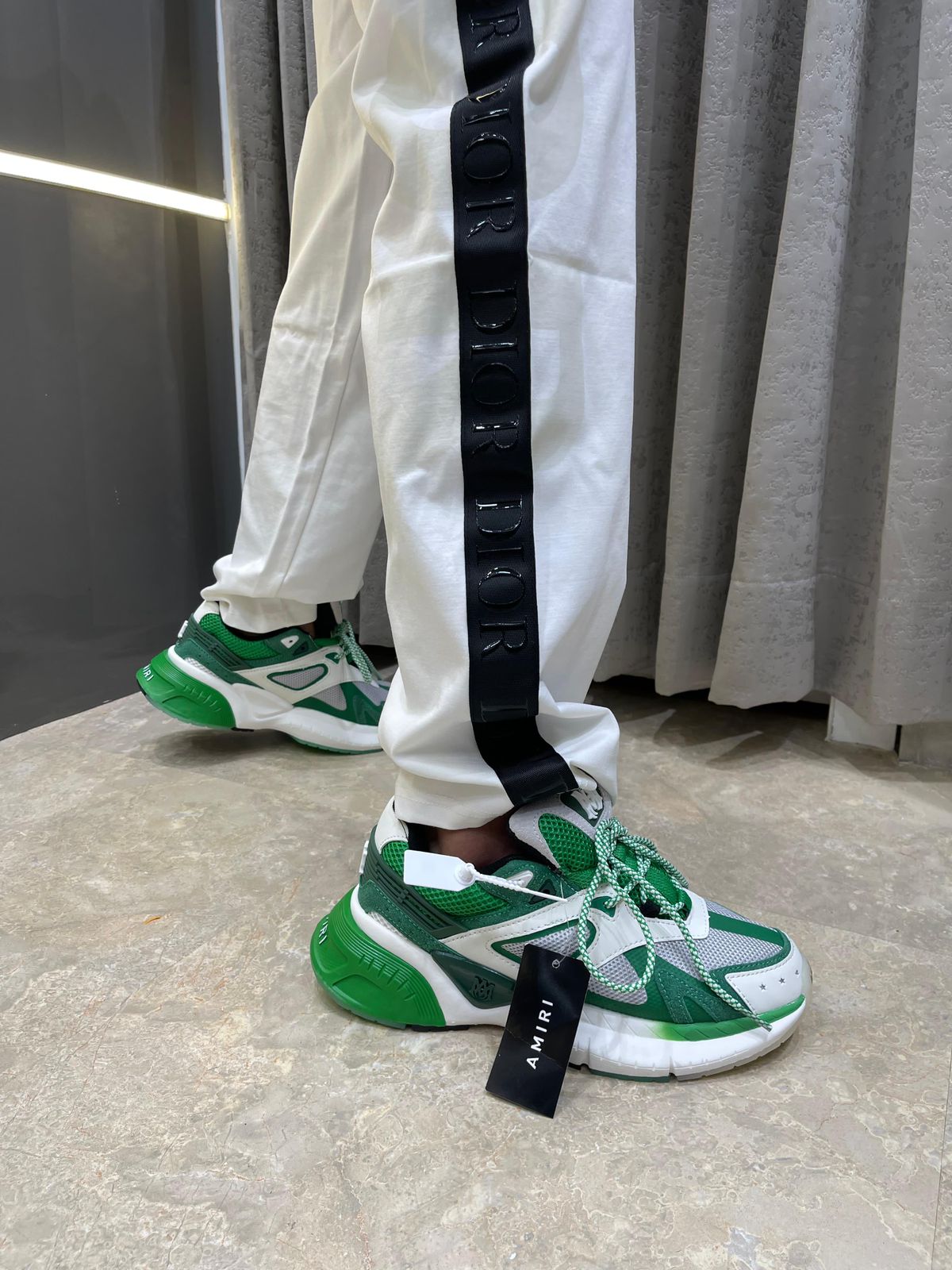 Amiri MA Runner sneaker For Mens white Green