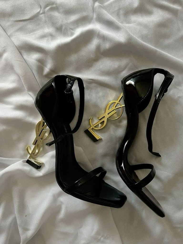 YSL Opyum Heels Premium Black Gold – Lebrouges