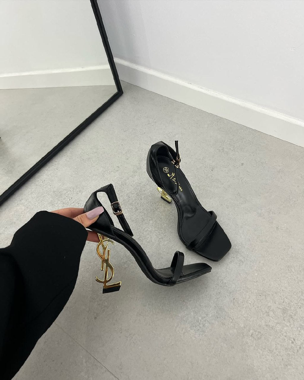 YSL Opyum Heels Premium Black Gold