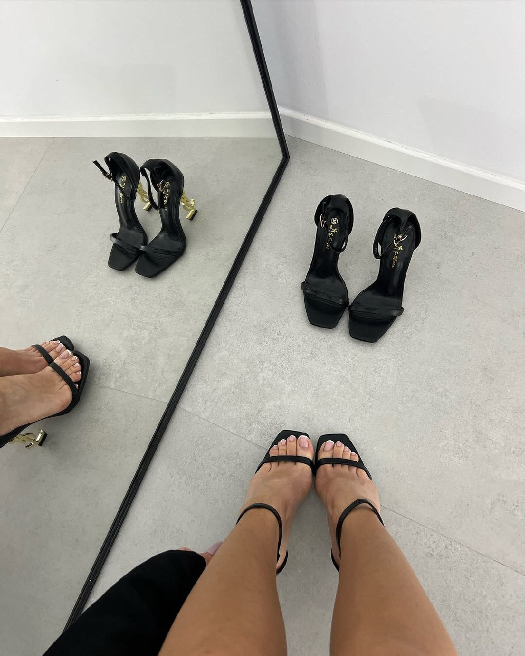 YSL Opyum Heels Premium Black Gold