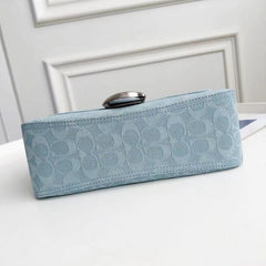 Coach Soft Tabby Shoulder Bag In Signature Denim With OG Box Dust Bag 66130