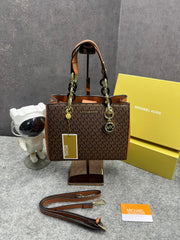 Michael Kors Cynthia Signature Bag With OG Box & Dust Bag 2001 Coffee brown