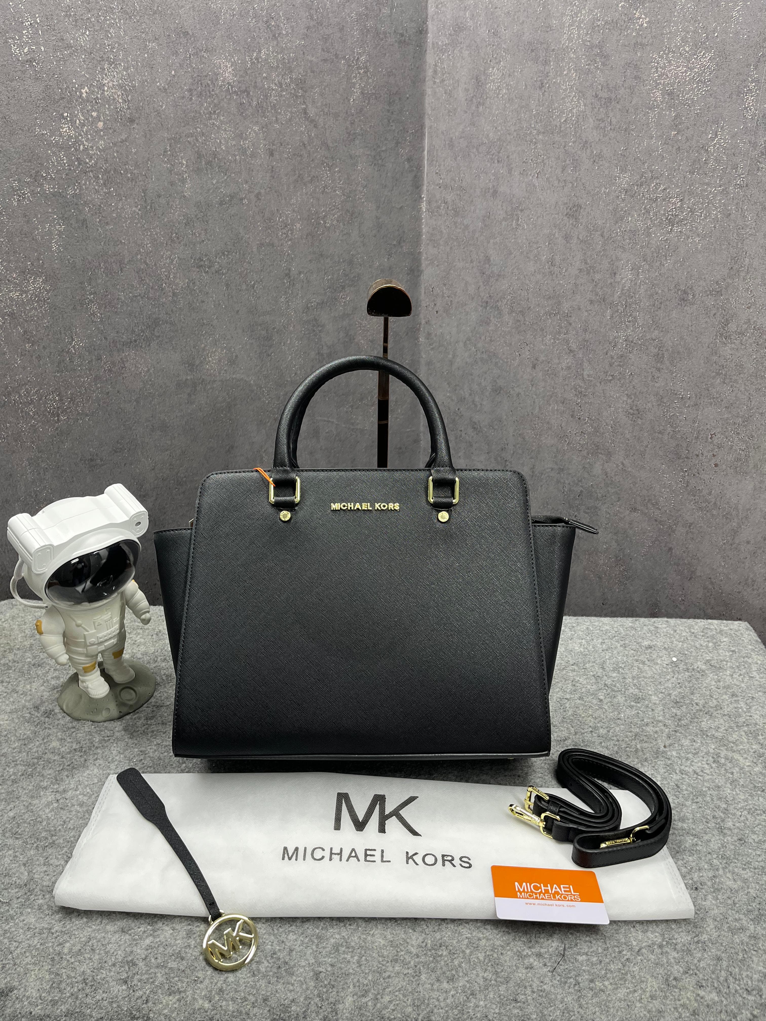Michael Kors Ellis Selma Medium Satchel Black With Dust Bag 6038