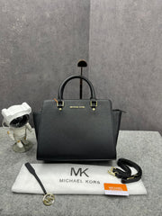 Michael Kors Ellis Selma Medium Satchel Black With Dust Bag 6038