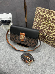 Coach Morgan 27 Shoulder Bag With OG Box & Dust Bag (5710 Coffee Black)