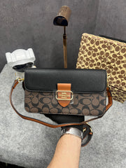 Coach Morgan 27 Shoulder Bag With OG Box & Dust Bag (5710 Coffee Black)