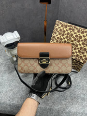 Coach Morgan 27 Shoulder Bag With OG Box & Dust Bag (5710 Apricot Brown)