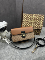 Coach Morgan 27 Shoulder Bag With OG Box & Dust Bag (5710 Apricot Brown)