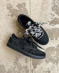 NIKE  AIR JORDAN 1 RETRO X TRAVIS SCOTT BLACK PHANTOM ( SEMI UA)