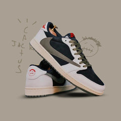 NIKE AIR JORDAN 1 LOW X TRAVIS SCOTT OLIVE SEMI UA