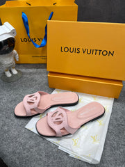 Louis Vuitton Lv Isola Pink Flat Mule For Her Wid OG Box Carry Bag Pink