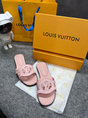 Louis Vuitton Lv Isola Pink Flat Mule For Her Wid OG Box Carry Bag Pink