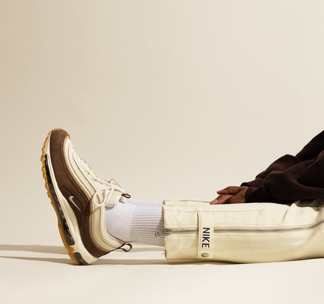 NIKE  AIRMAX 97 MUSLIN PINK FOAM CREPE BROWN