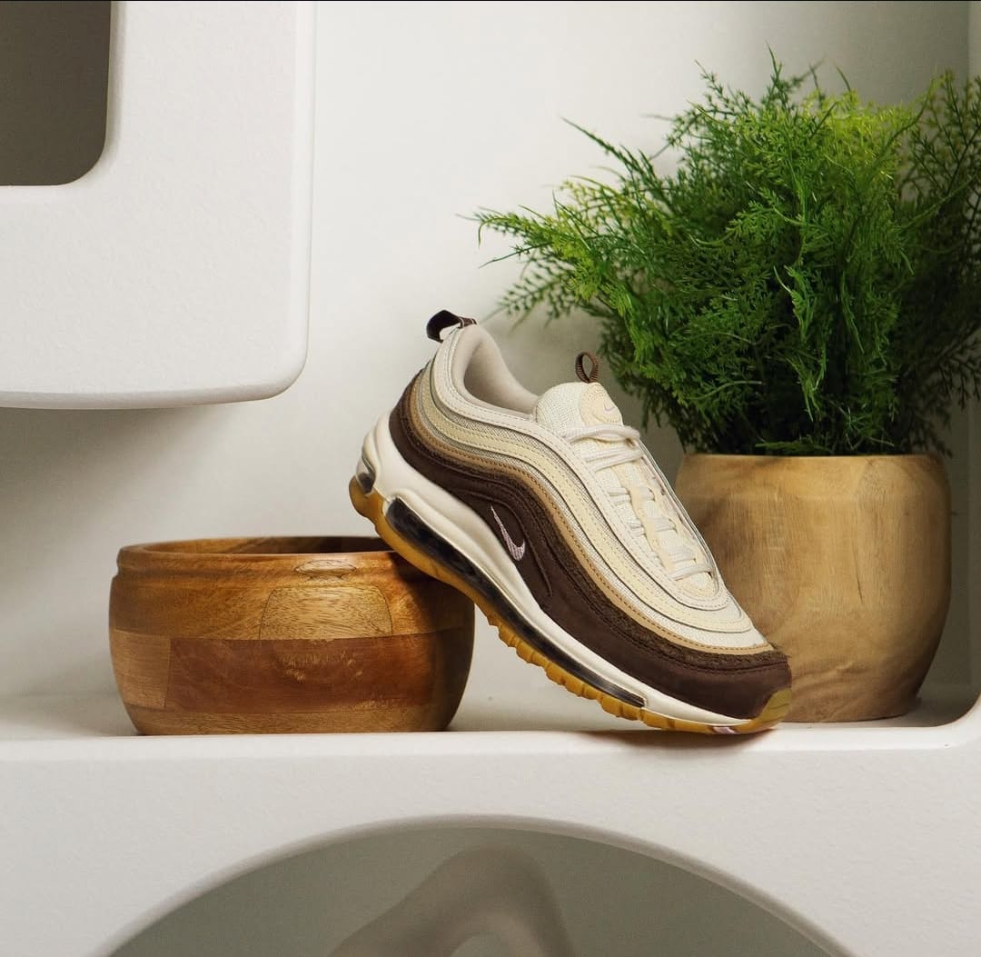 NIKE  AIRMAX 97 MUSLIN PINK FOAM CREPE BROWN