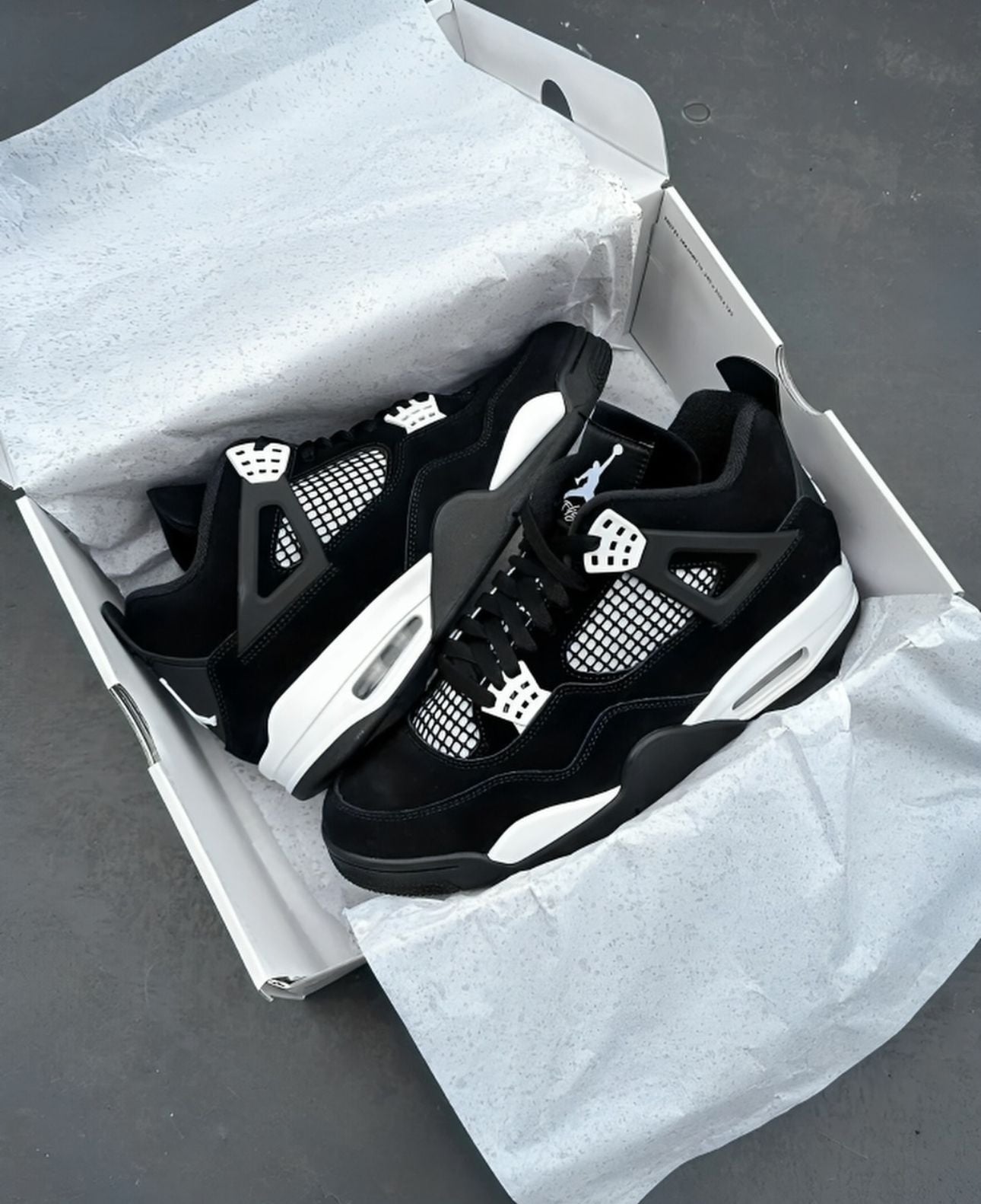 Semi UA Air Jordan Retro 4 White Thunder