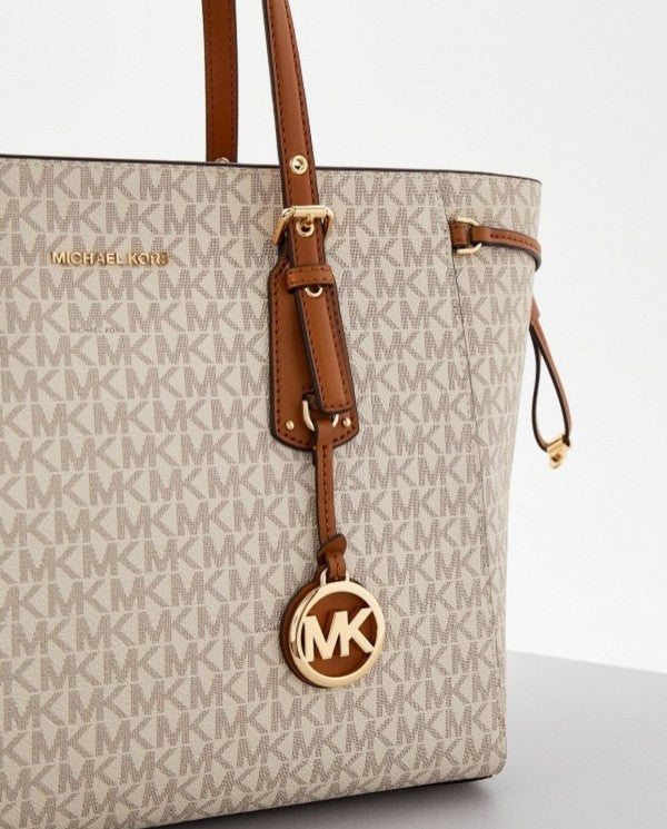 Michael Kors Voyager Beige Brown Tote With Dust Cover (2616 Beige Brown)