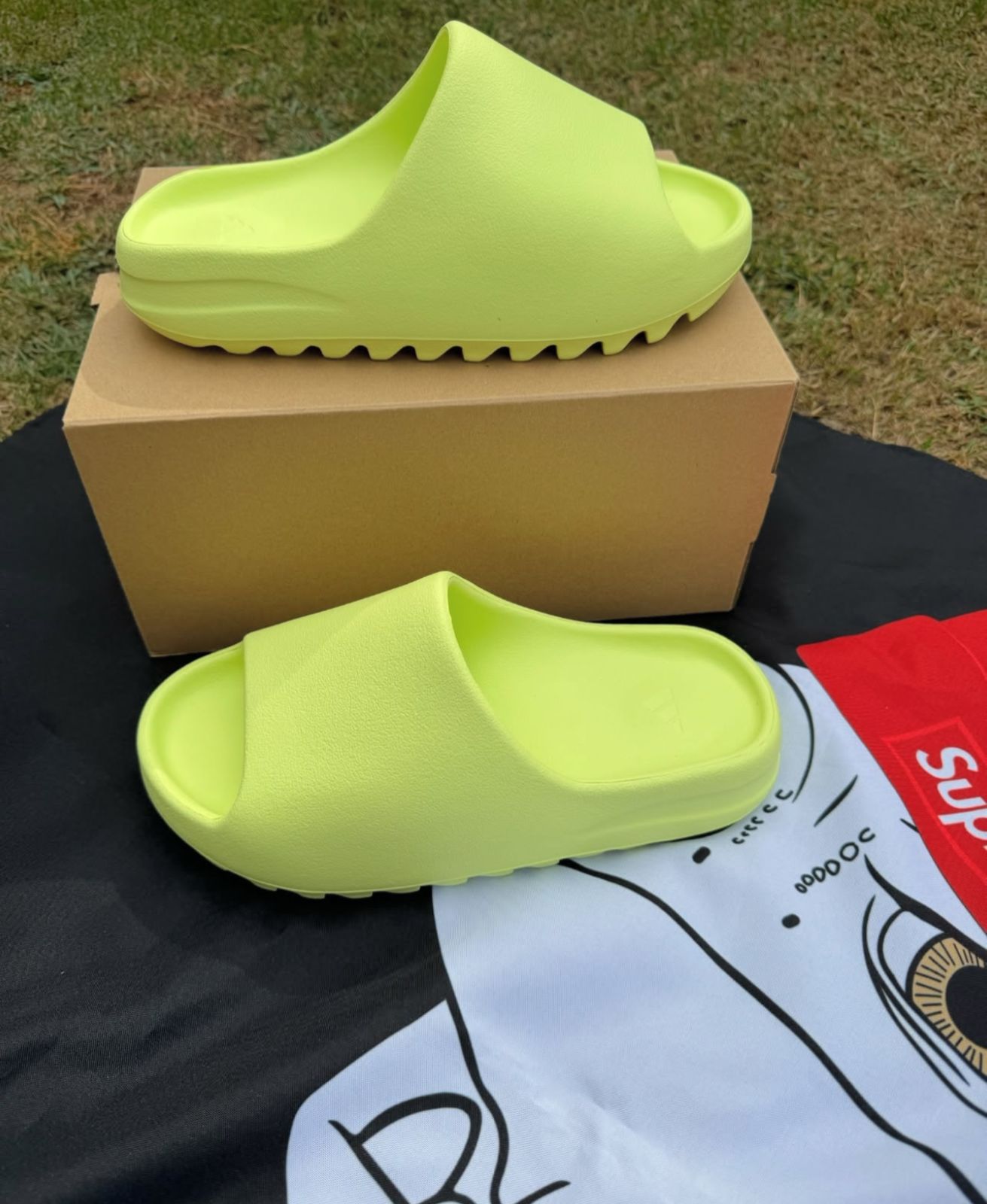UA Adidas Yeezy Slide Glow Green