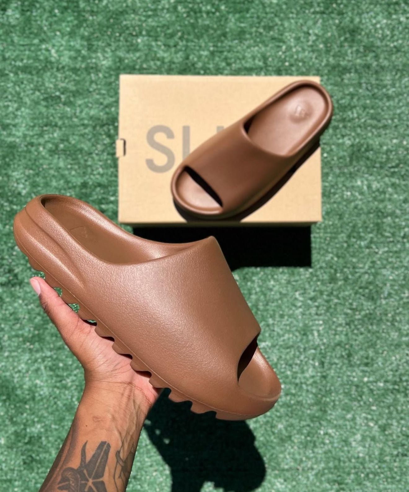 UA Adidas Yeezy Slide Flax