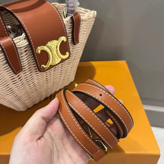 Celine Teen Triomphe Couffin Wicker With Dust Bag 610 Brown