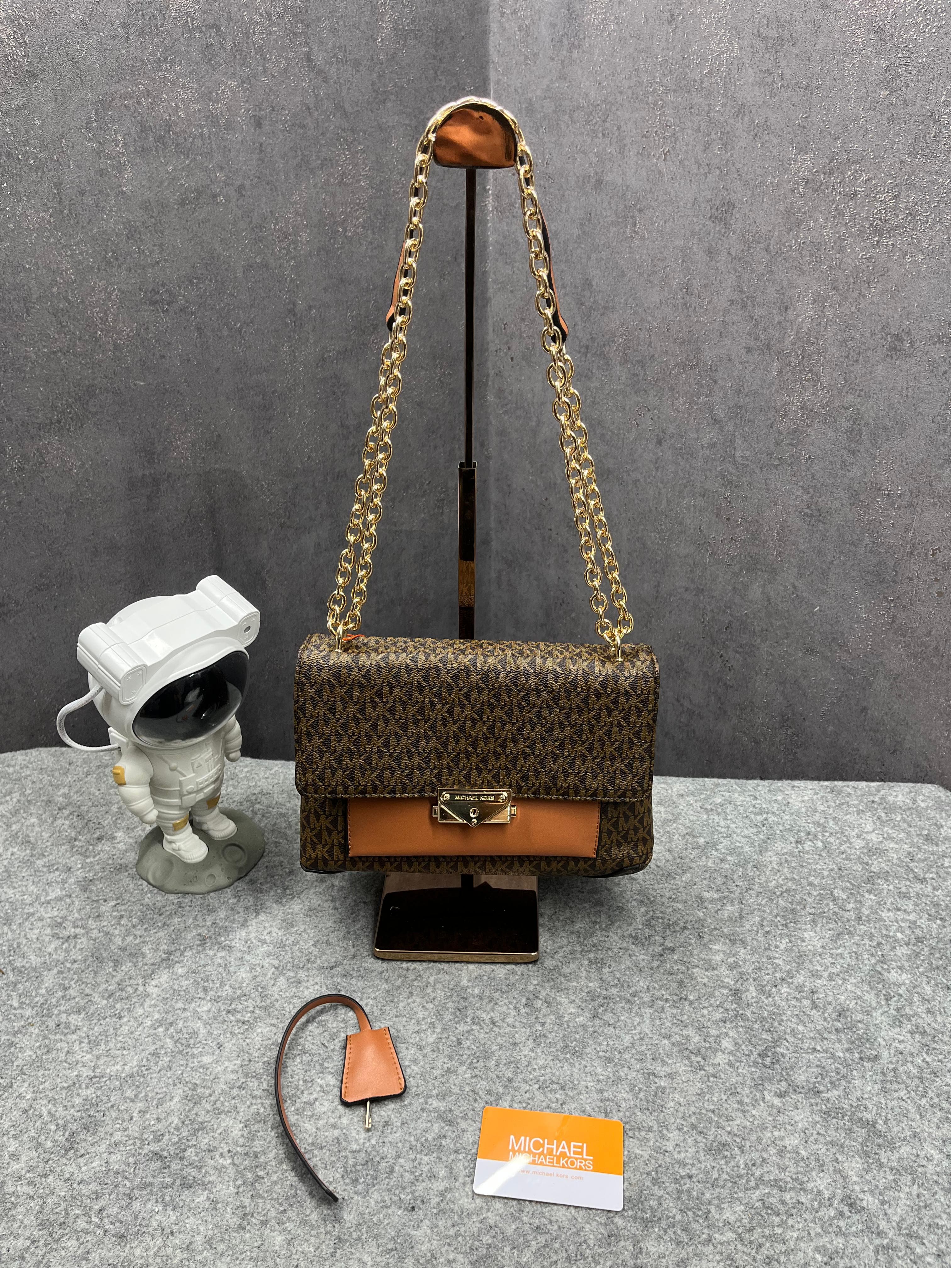 Michael Kors Cece Medium Logo Shoulder Dust Bag 100829 Coffee Brown