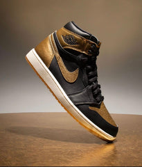 Nike Air Jordan 1 High OG Black & Gold  SEMI UA