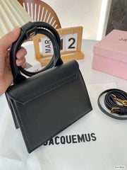 Jacquemus Le Chiquito Noeud Bag With OG Box Dust Bag & Extra Sling Belt (Black - 655)