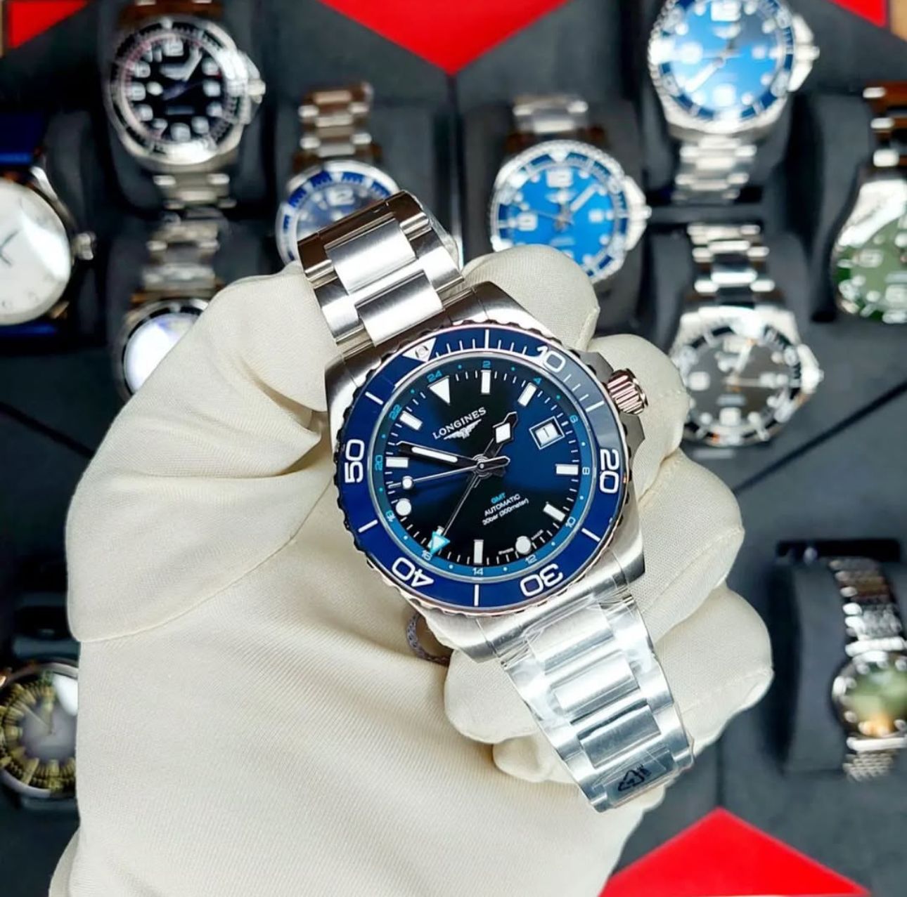 Longines Conquest GMT Blue