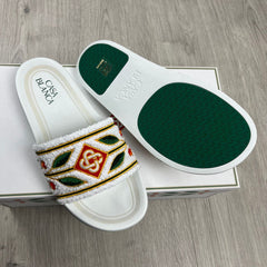 Casablanca Laurel Slides White