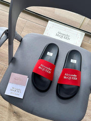 Alexander MCQueen Pool Slide Black Red