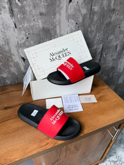 Alexander MCQueen Pool Slide Black Red