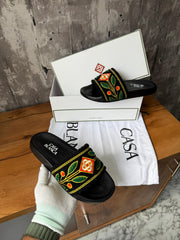 Casablanca Laurel Slides Black
