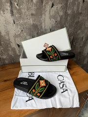 Casablanca Laurel Slides Black