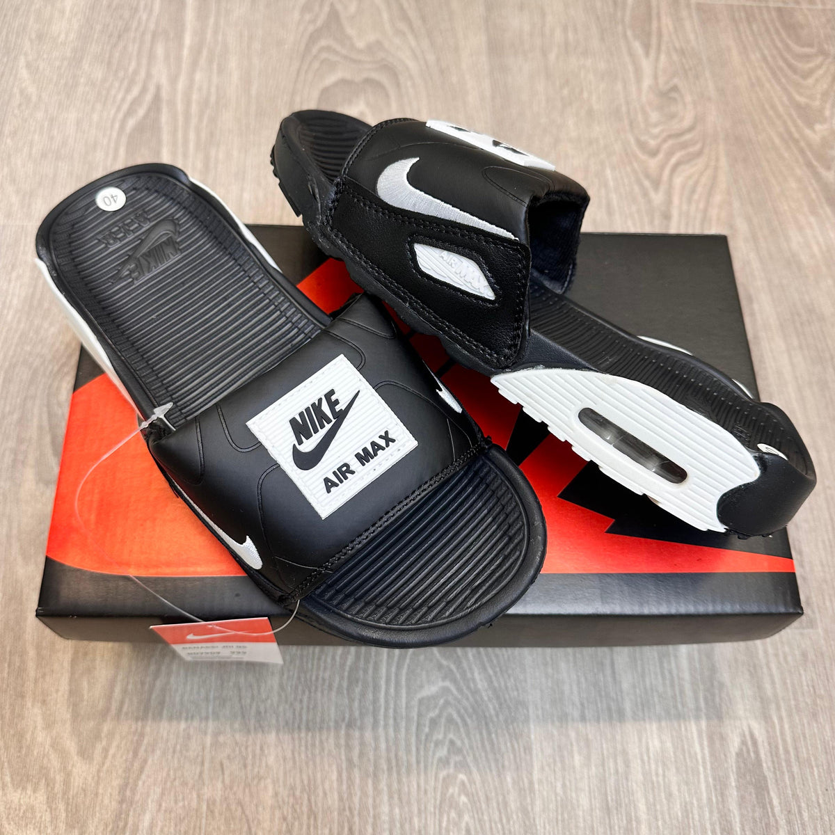 Nike airmax 90 premium black flip flop