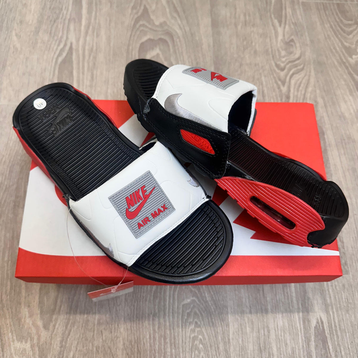 Nike airmax 90 premium Black Red flip flop