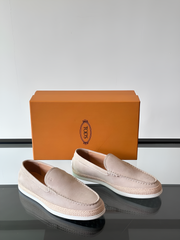 TOD'S Men Slip-ons Laceless Shoes Beige (Made in Italy)