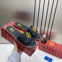 Tory Burch Eleanor Slide Flat BlackWith OG Box