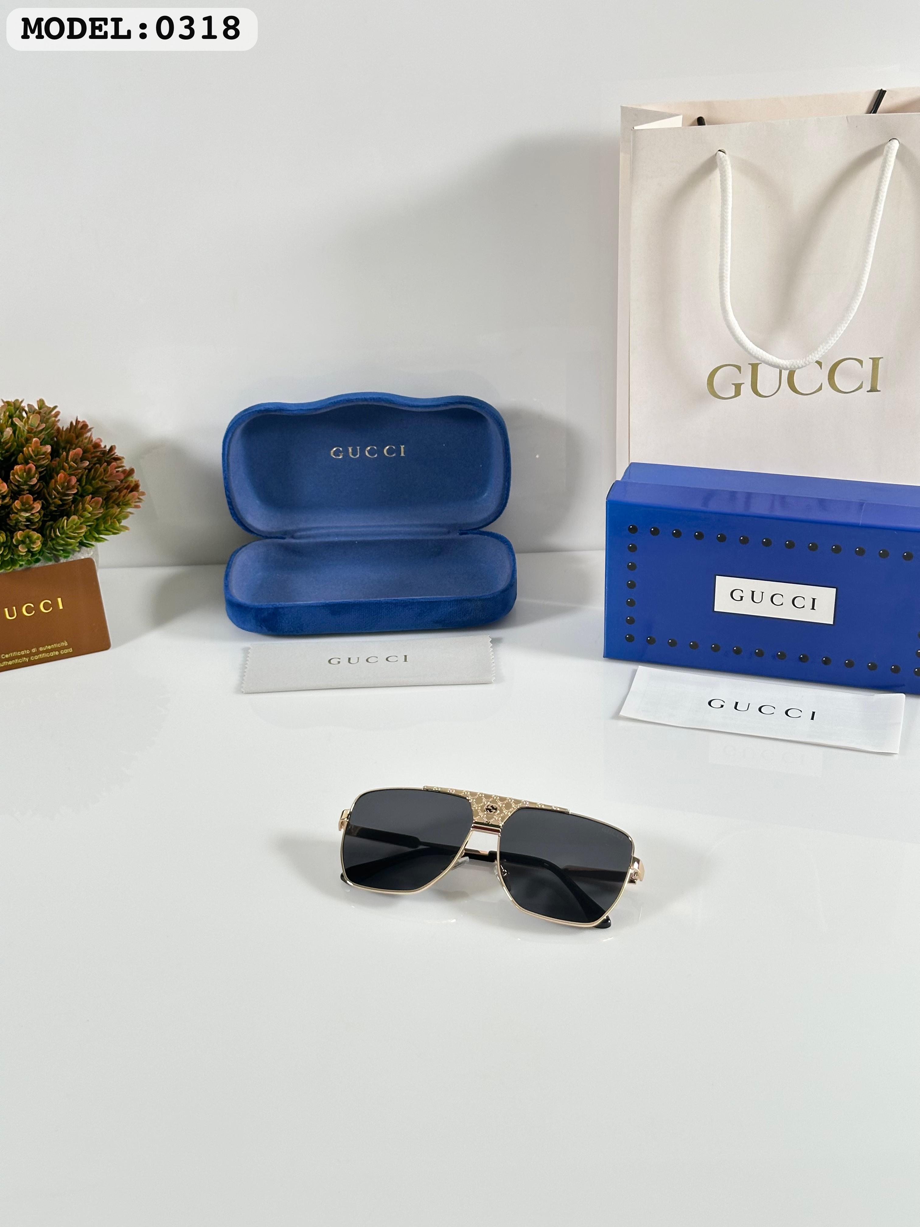 GUCCI 0318 GOLD BLACK